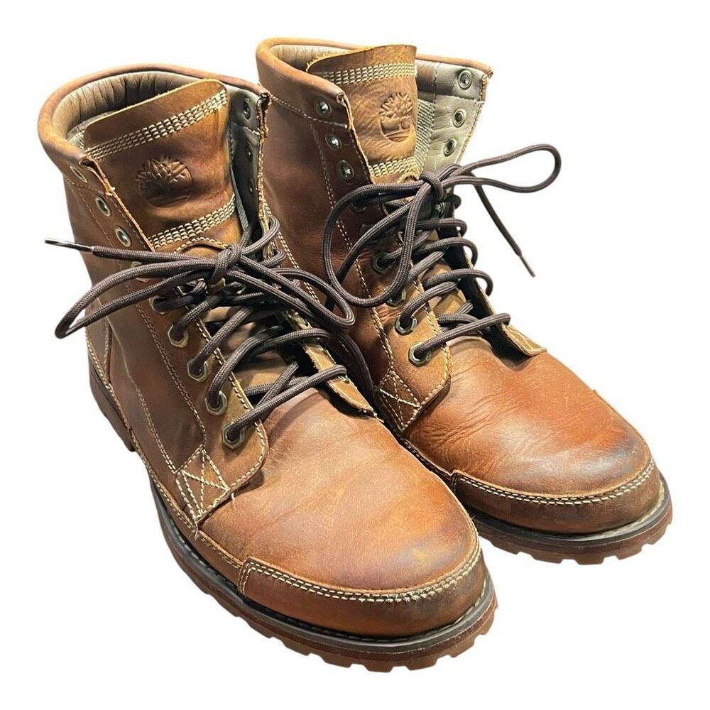 Timberland Men’s 9.5 Original Mid Boot Earthkeeper Work Durable Casual Brown